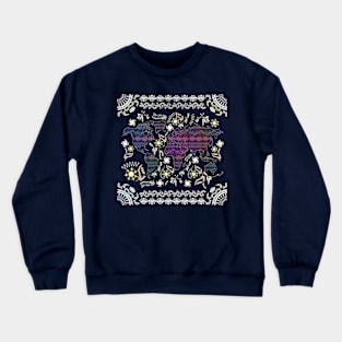 World Map Crewneck Sweatshirt